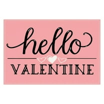 DefiDgd Valentine's Day Placemats,Love Heart Rose Flower Linen Place Mat,Reusable Heat-Resistant Washable Table Mat for Wedding Valentine's Day Party Kitchen Dining Home Decor(S)