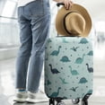 thumbnail image 2 of Light Blue Dinosaurs Geometric Pattern Luggage Cover Fashion Suitcase Cover Baggage Covers Fit 25-28 Inch Luggage (Go Travel), 2 of 5