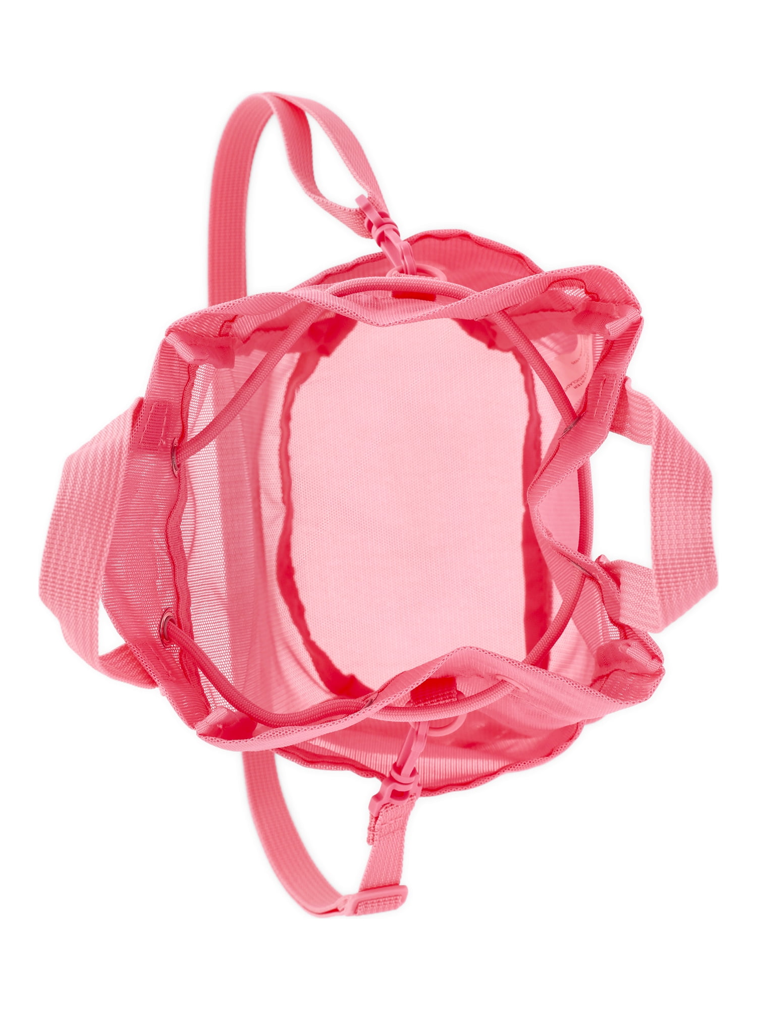 No Boundaries Women's Drawstring Crossbody, Peach