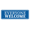 Blue, variant on Standard Everyone Welcome Sign (Brushed Silver) - Medium