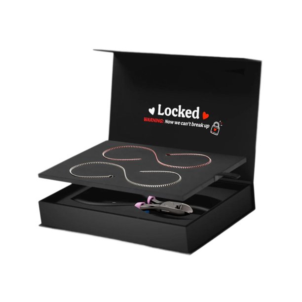 Kit de pulsera permanente, pulsera romántica con candado para parejas, joyería a juego DIY Plata y oro rosa