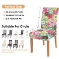 thumbnail image 4 of Modern Floral Peony Autumn Leaves Dining Chair Covers Set of 4 Washable Polyester Stretch Slipcovers Removable Protector for Artistic Decor, 4 of 5