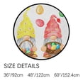 thumbnail image 2 of Coolnut Round Rugs for Living Room, Easter Gnomes Watercolor Illus Non-Slip Coral Velvet Long Runner Rugs, Washable Water Absorbent Mat Carpet for Bedroom Kitchen Kids Room, 2 of 6