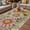 Light Beige Light Yellow, variant on Vintage Daisy Floral Outdoor Rug for Patio/Deck, Non-Slip Large Area Rug 6 x 9 Ft, Spring Flowers Botanical Leaves Checkered Wooden Indoor Outdoor Rugs Washable Area Rugs, Camping Rug Carpet Runner