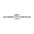 thumbnail image 3 of 0.40 Carat Prong Set Solitaire Diamond Engagement Ring Band in 14K White Gold (Ring Size 5.25), 3 of 5