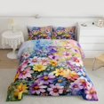 thumbnail image 2 of Feelyou Blooming Groovy Flower Bedding Comforter Set, Rustic Daisy Floral Plant Twin Comforter Sets, Modern Artwork Reversible Bedding Set, Lightweight Room Decor, 2 Pieces, 2 of 8