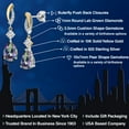 thumbnail image 2 of Gem Stone King 925 Silver and 10K Yellow Gold Green Mystic Topaz and White Moissanite and White Lab Grown Diamond Earrings for Women | 5.50 Cttw | Gemstone November Birthstone | Pear Shape 10X7MM, 2 of 6