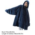 thumbnail image 3 of Billuyoard Wearable Manta Sudadera con capucha Home TV Watching Descanso Unisex Warm-keeping Plush Manta Sudadera Decoración del hogar Azul real, 3 of 6