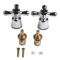 thumbnail image 5 of High Quality Hot Cold Tap Top Head Faucet Cover Chrome Plated Replacement Set Kitchen Bathroom Faucet Handle Universal Fittings, 5 of 6