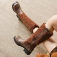 thumbnail image 4 of SACFOF Women’s Knee High Boots Platform Stretch Lug Sole Riding Boots Round Toe Elastic Comfortable Fashion Dress Boots Fashion Winter shoes, 4 of 6