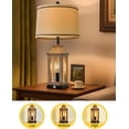 thumbnail image 3 of YANGLI Farmhouse Table Lamp - 23.75 Inch USB A+C Charging Ports, Dimmable Touch Control Nightlight for Living Room, 3 of 5