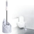 thumbnail image 2 of XKHZJL Toilet Brush, Toilet Brush and Holder Set with Durable Curved Bristles Toilet Scrubber, Toilet Bowl Brush with Extra Long Handle for Bathroom Deep Cleaning, 2 of 9