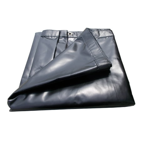 10 x 24 - Heavy Duty, 18 OZ Gauge, Water Proof Utility Trailer Vinyl Cover With 10 pcs of Rubber Bungee Tie-down, Great to Cover Open Trailer , Made by Xtarps