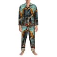 thumbnail image 3 of Balery Skeleton Chef BBQ Scene Pijama para Hombre de Dos Piezas con Manga Larga, Conjunto de Dormir y Descanso Suave con Bolsillos-XX-Large, 3 of 7
