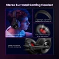 thumbnail image 2 of 4-in-1 Gaming Keyboard & Mouse Combo & Headset,  Wired Gaming Keyboard and Mouse Headset Set，104 Keys,Rainbow LED Backlit Keyboard 3200DPI Mouse，compatible with PC/Windows/PS5/PS4 ，Black, 2 of 18