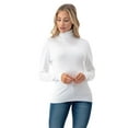 thumbnail image 2 of Cielo LightWeight Knit Turtleneck LongSleeve Sweater ivory Xlarge, 2 of 4