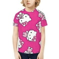 thumbnail image 7 of Hello Kitty T Shirts For Girls Boys, 3d Print Cartoon Graphics T Shirt, Youth Crewneck T-Shirt, Unisex Short Sleeve Top Tees Age 4-16 Years, 7 of 7