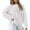 White, variant on Fiaer Womens Sweater Plus Size Knitted Pullover Crew Neck Long Sleeve Solid Warm Thermal Fashion Tops White XS