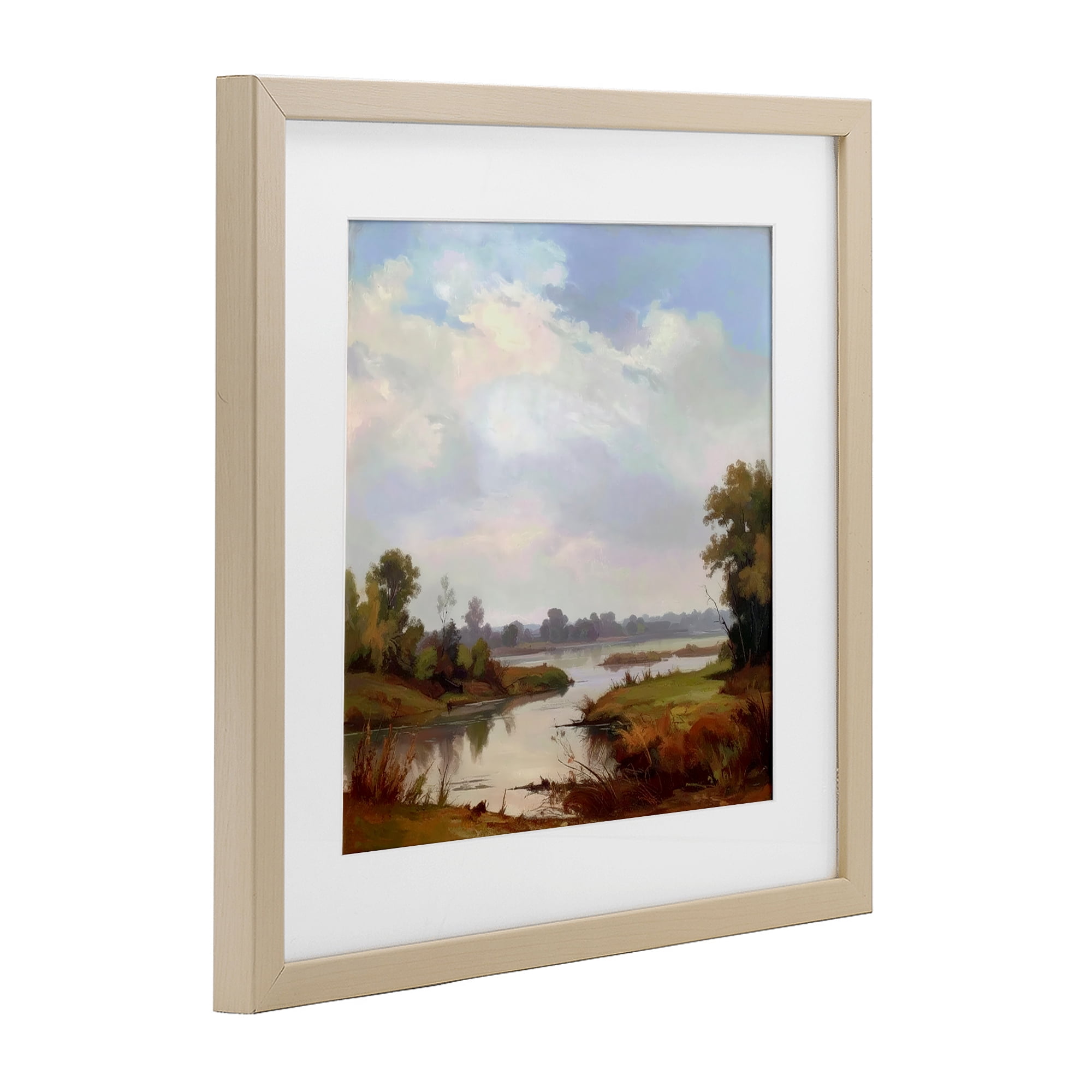 Stupell Industries Riverside Grove Landscape Birch Framed Print Under Glass, design by Alonza Saunders