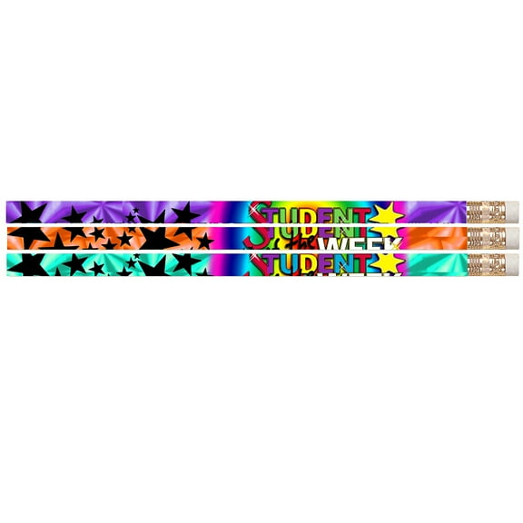 Musgrave Pencil Company Student of The Week Motivational Pencils, 12 Per Pack, 12 Packs