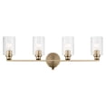 thumbnail image 2 of 55227CPZFLU Kichler Lighting Gioe - 4 Light Bath Vanity-10.5 Inch Tall and 32.25 Inch Wide-Champagne Bronze Finish-Clear Fluted Glass Color, 2 of 6