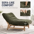 thumbnail image 5 of 43" Oversized Accent Chair, Paproos Comfy Reading Chair, Cloud Lounge Accent Chair Bean Bag Chair for Adults, Corduroy Upholstered&nbsp;Lazy Sofa for Living Room Bedroom, Antique Green, 5 of 10