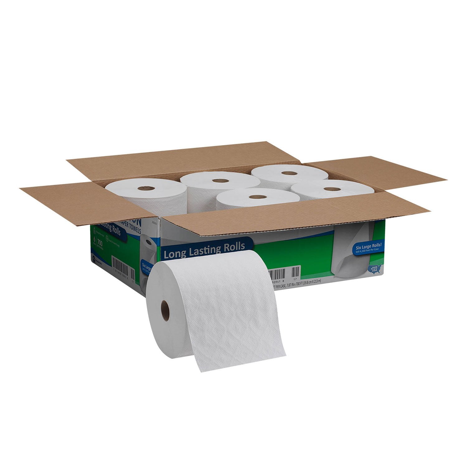 9 Inches Paper Towel Roll White 400 Feet 6 Rolls Soft Absorbent For Dispensers 