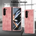 thumbnail image 5 of Decase for Samsung Galaxy Z Fold 5, Magnetic Hinge Protection Luxury PU Leather Fold 5 Case with Screen Protector, Full Body Protective Cover Compatible with Samsung Galaxy Z Fold 5 5G 2023, Pink, 5 of 6