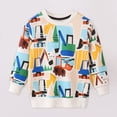 thumbnail image 2 of Karoyedx Baby Boys Clothes Toddler Boy Clothes Fall Winter Outfits Sweatshirt Long Sleeve Shirt Animal Tops Boys Clothes White Size,7 Yerars, 2 of 9