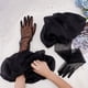 thumbnail image 3 of 1 par de guantes largos negros transparentes de 71 cm de malla de tul extragrandes, guantes transparentes de malla de tul negro para mujer, traje de ópera, boda, novia., 3 of 6