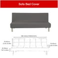 thumbnail image 2 of Armless Sofa Covers Stretch Fabric Sofa Slipcovers Folding Sofa Bed For Living Room Moving Furniture Protector - Solid Color Gray, 2 of 7