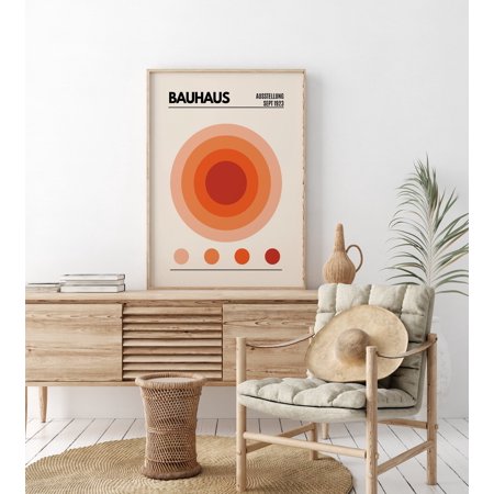 POSTER Bauhaus Exhibition Poster, Bauhaus Print,Circular Geometric Shape,Bauhaus Wall Art, Exhibition Wall Art, Walter Gropius,Bauhaus Wall Decor,-NO FRAME