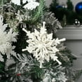 thumbnail image 5 of Viflosae Vintage Ornaments Christmas Decorations Tree Plastic White Snowflake Pendant for Christmas Tree Decorating and Holiday Festivities, 5 of 5