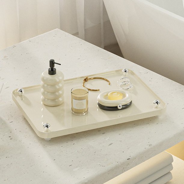 Xihbxyly Estante Organizador de Escritorio Ins Style - Marco Amarillo Crema con Varillas Negras, Estante de Almacenamiento de Varios Niveles para Tazas, Juegos de Té y Cosméticos, 36,5 X 25,9 X 39,5