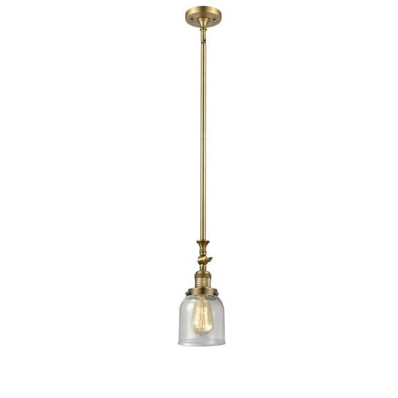 Innovations 1-LT LED Small Bell 5" Mini Pendant - Brushed Brass - 206-BB-G54-LED