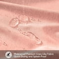 thumbnail image 5 of Blush Pink Extra Long Linen Shower Curtain, 108 Inch Long Heavy Duty Fabric Shower Curtain Set with 12 Metal Hooks, Waterproof Decor Machine Washable for Bathroom Bathtub Hotel, 72 x 108, 5 of 14