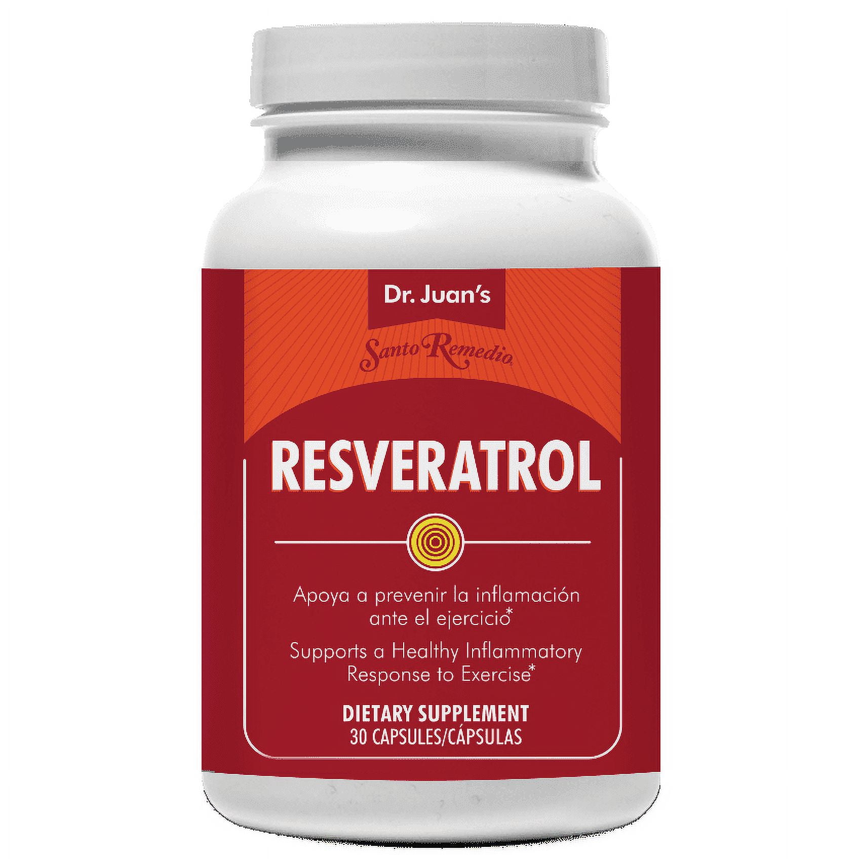 (3 pack) Santo Remedio Resveratrol Supports Inflammation 30 Count, Dietary Supplements, Inflammation Support