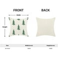 thumbnail image 5 of Christmas Pillow Covers 18x18 Inch Set of 2 Cream Sage Green Christmas Tree Decor Throw Pillows Winter Xmas Holiday Outdoor Cushion Cases for Couch Bed Decorations, 5 of 6