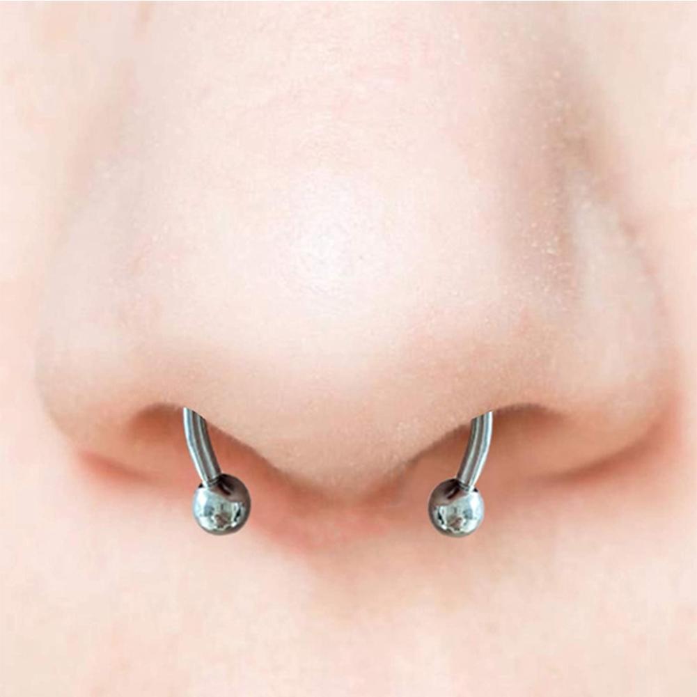 New Fashion Fake Nose Ring Hoop Magnetic Horseshoe Rings 316l Steel Faux Septum Rings Non Piercing Clip On Nose Hoop Rings For Women Gift U7R3 - image 2 of 9