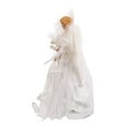 thumbnail image 6 of Kurt Adler 12-Inch White and Silver Fiber Optic LED Angel Treetop, 6 of 8
