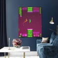 thumbnail image 4 of Lsque Geometry Dash Pattern Canvas Wall Art – 30x40in Decorative Picture, Contemporary Canvas Print for Home & Office（Vertical）, 4 of 8