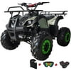 125cc ATV 4 Wheels Wheelers Quad 125 ATV Quads with LED Lights, Big 19'' Tires