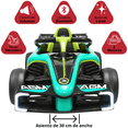 thumbnail image 3 of Montable Electrico para Niños Carro de Carreras Bluetooth Control Remoto Batería 12v Apto a Partir de 3 Años Soporta hasta 30 kg - Verde, 3 of 8