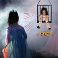 thumbnail image 7 of BNNG Skeleton Screaming Animated Halloween Decorations,Decor Prop with Motion Sensor Activated Halloween, Skull Cage Prisoner Haunted House Decor,Hanging Ghost Red Light Up Eyes Decorations, 7 of 7