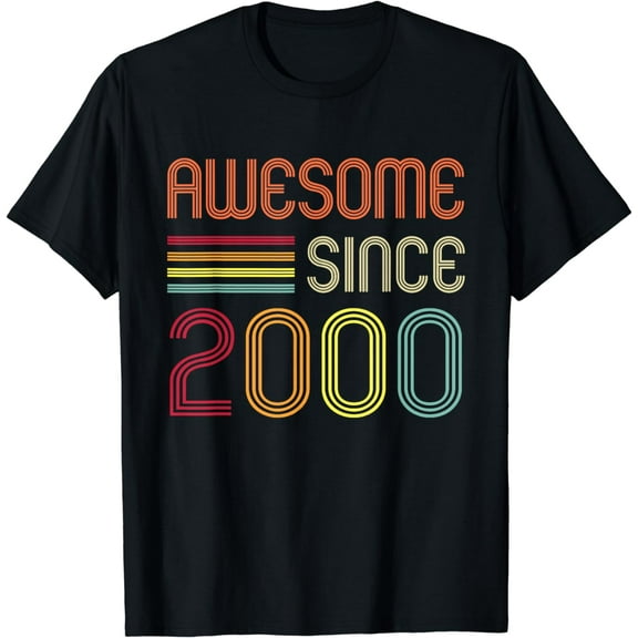 Awesome Since 2000 24th Birthday Retro T-Shirt