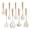 Translucent White, variant on Silicone Kitchen Utensils Set with Natural Beechwood Handles, Non-Stick Heat Resistant Cooking Tools, Spatula and Soup Ladle Set for Home Kitchen, Nordic Grey, 2-Piece