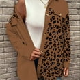 thumbnail image 6 of Herrnalise Jackets For Women Coat Leopard Printed Mid Length Jacket For Woman Shackets For Women 2024 fall Brown,XL, 6 of 7