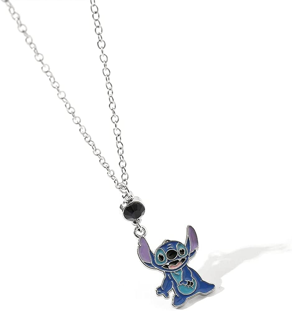 Disney Womens Stitch Bracelet with Station Pendants 6.5 + 1 - Gold Plated  Stitch Jewelry Officially Licensed