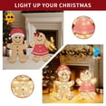thumbnail image 4 of DEORAB 2-Pieces Outdoor Christmas Gingerbread Man lghting Decorations Xms Indoor Yard Garden Lawn Holiday Festive Light-up Decor, 70 LED Lights, 4 of 6