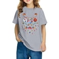 thumbnail image 2 of HVOBBTY T-shirt Décontracté à Manches Courtes pour Tout-Petits, T-shirt Mode à Col Rond Imprimé pour Garçons, Gris, 5 Ans, 2 of 4